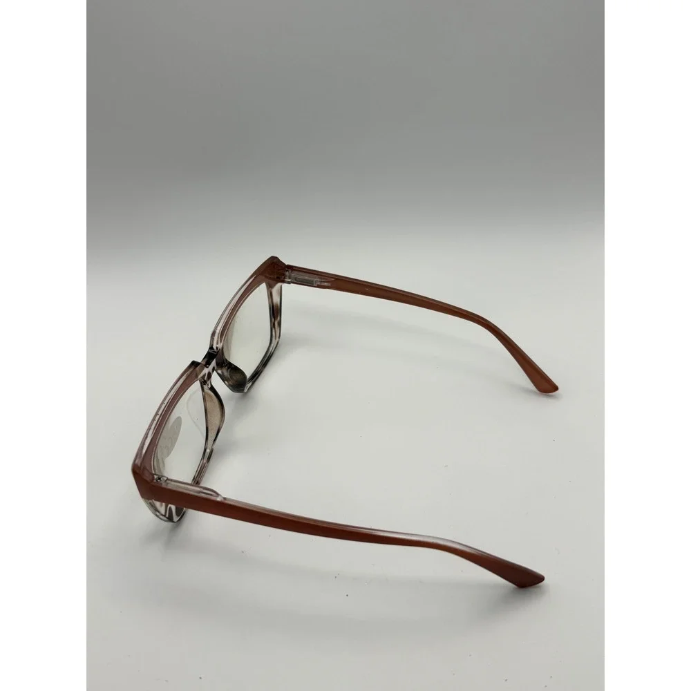 Square Reading Glasses +3.00 Translucent brown cheetah frame Unisex Magnifier